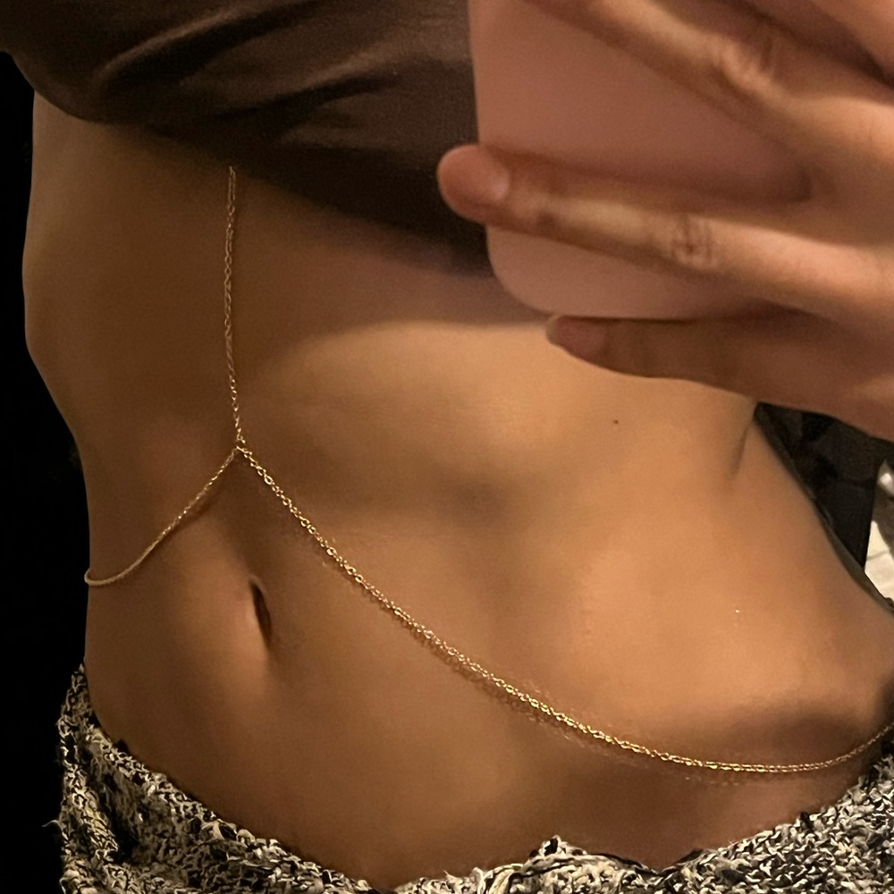 SIMPLE & MINIMALIST BODYCHAIN - 14K Gold Filled Body Chain Jewelry